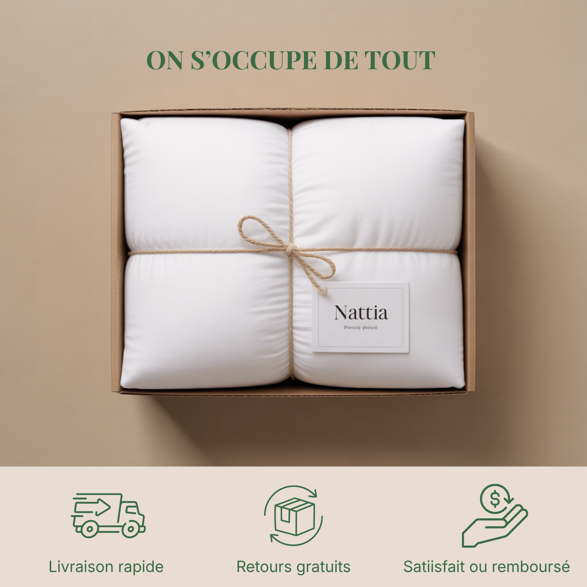 Draps en percale de coton bio GOTS
