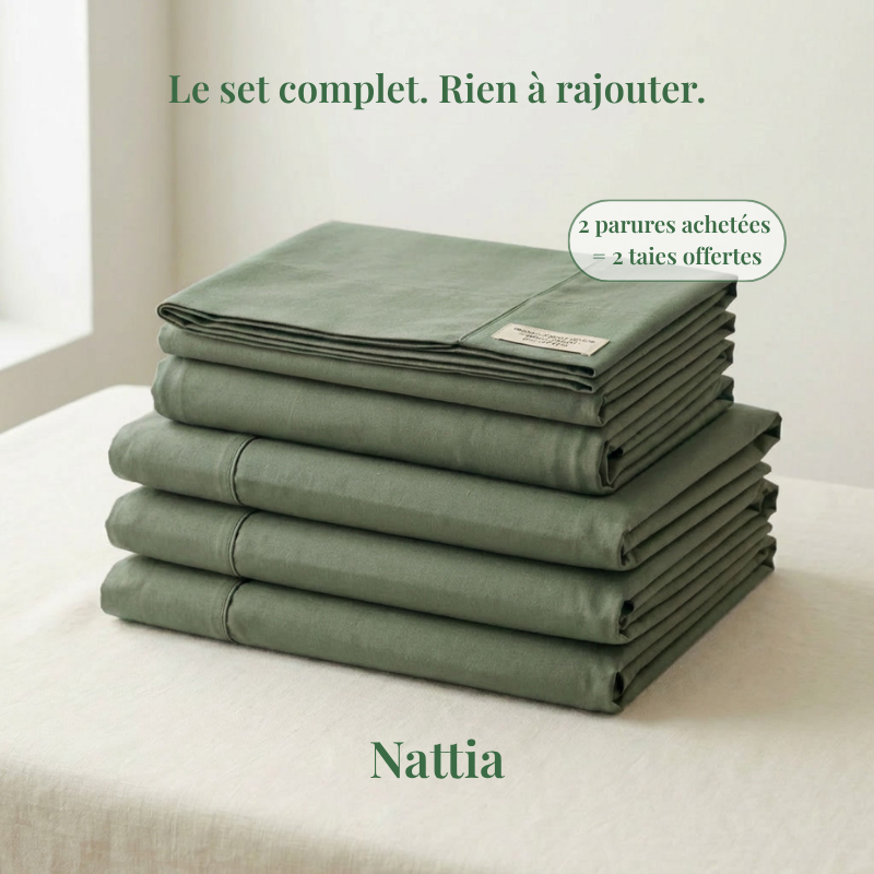 Draps en percale de coton bio GOTS